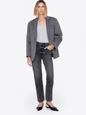 ANINE BING Kate Jean in Steel Grey, Size 28